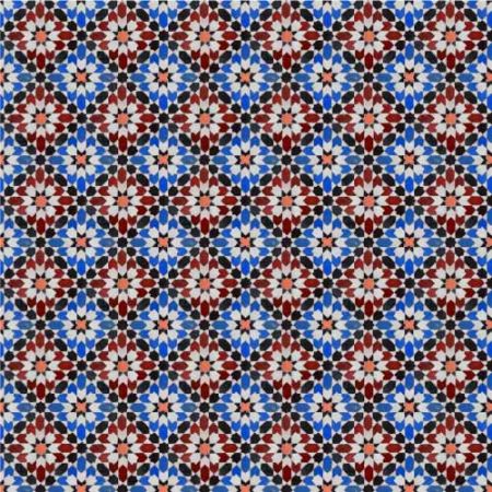 Wandpaneel Firenze, rood blauw, mat