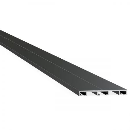 Aluminium verbindings-bovenprofiel, antraciet RAL 7016, 250 cm tbv kanaalplaten dak